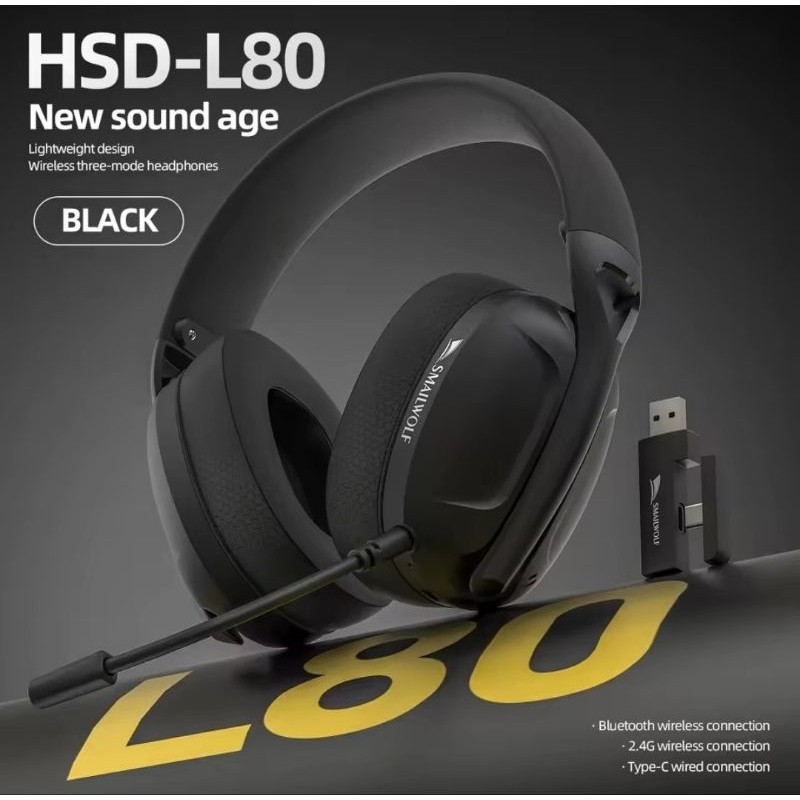 Headset Gamer Smailwolf L80 Ultraleve C/ Tri-mode