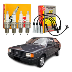 Kit Vela Cabo Ngk Gol G1 1.6 1.8 Ap Gasolina 1985 A 1990