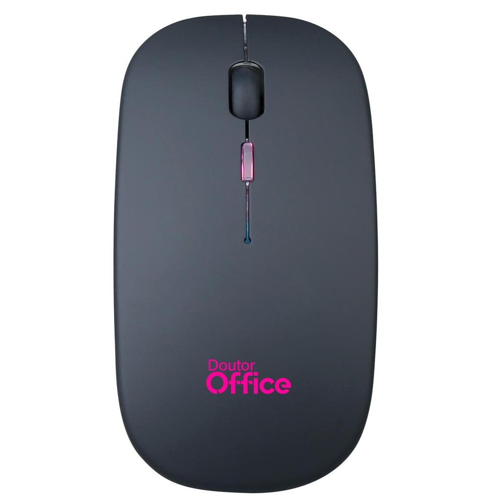 Mouse Dr. Office Sem Fio, Rainbow, 1600 DPI, 4 Botões, Black