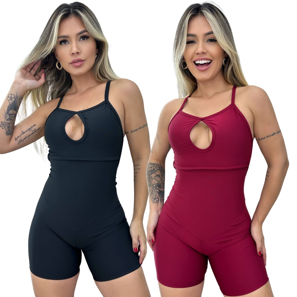 Kit 2 Macaquinho Fitness Hidro academia Shortinho Esporte Hidroginastica