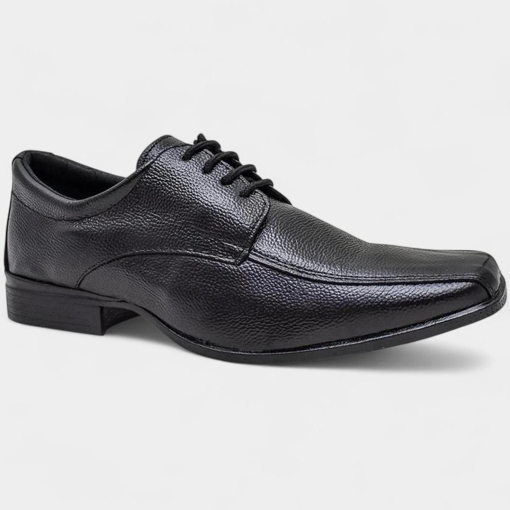 Sapato Social Couro Legitimo Jota Fran Com Cadarço Masculino - Preto em Oferta na Shopee