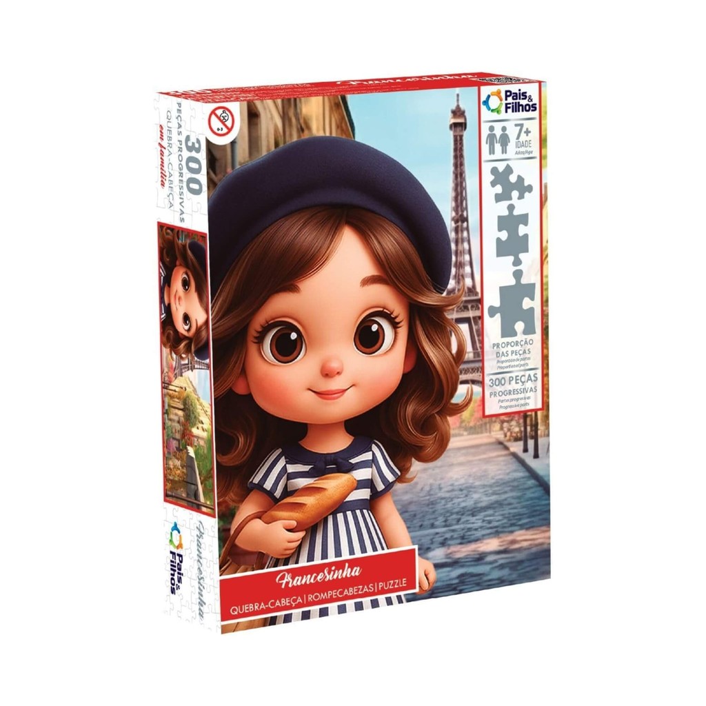 Quebra-Cabeça em Família - Francesinha 300 Peças Pais e Filhos - 793402-1 em Oferta na Shopee