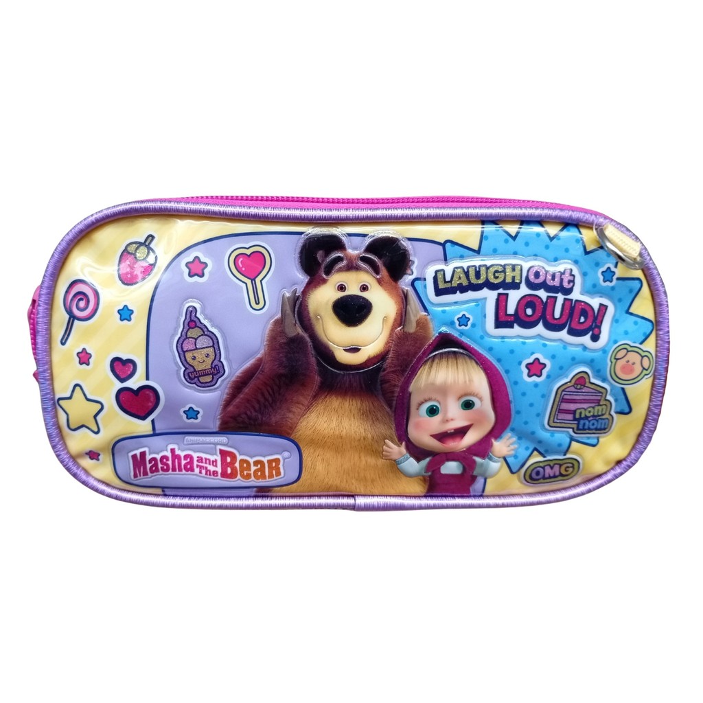 Estojo Escolar Infantil Duplo Chenson MB15X01 Masha e o Urso