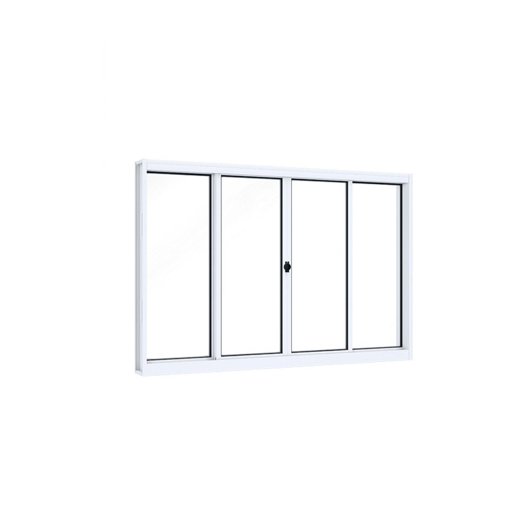 Janela de Aço de Correr 120x150cm 4 Folhas com Vidro Liso  Riobras  120cm x 150cm em Oferta na Shopee