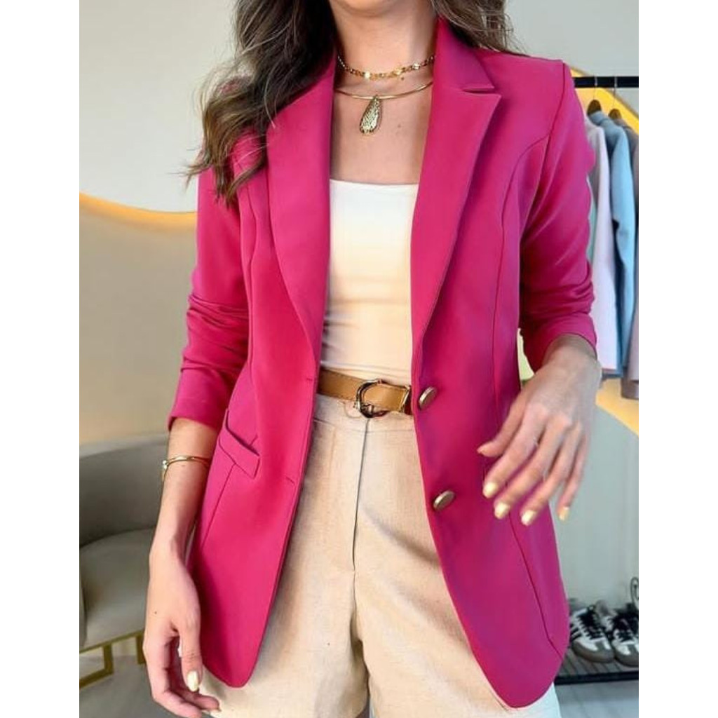 BLAZER ALFAIATARIA | YEGRINA em Oferta na Shopee