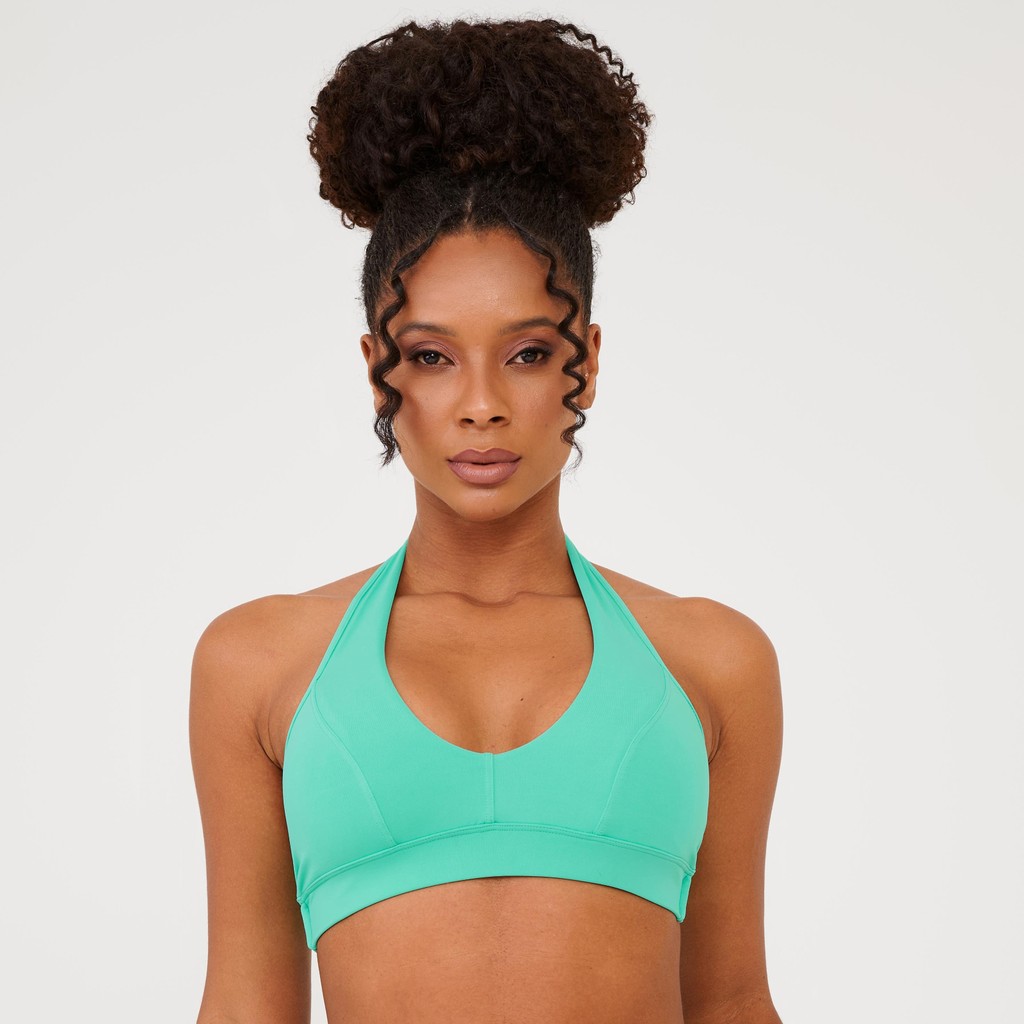 Top Frente Única Verde Cacatua Poliamida Soft Com Bojo em Oferta na Shopee