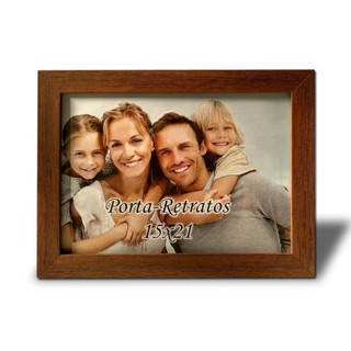 Porta Retrato com Moldura de Madeira com Vidro 15x21 Foto em Oferta na Shopee