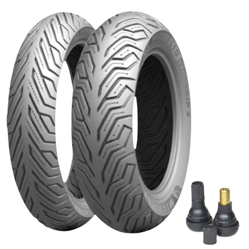 Par Pneu Honda Pcx 150 100/90-14 + 90/90-14 Tl City Grip 2 Michelin + Bico Tr412