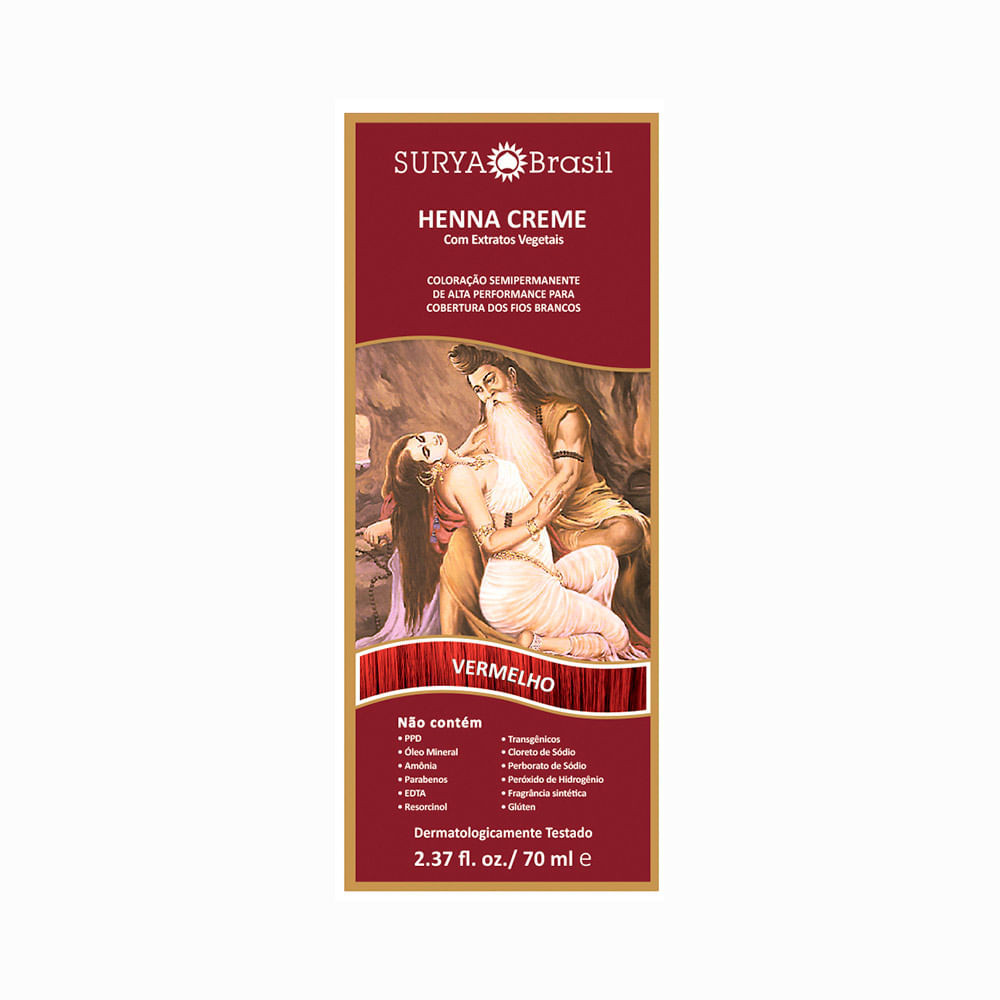 Henna Surya Creme Vermelha em Oferta na Shopee