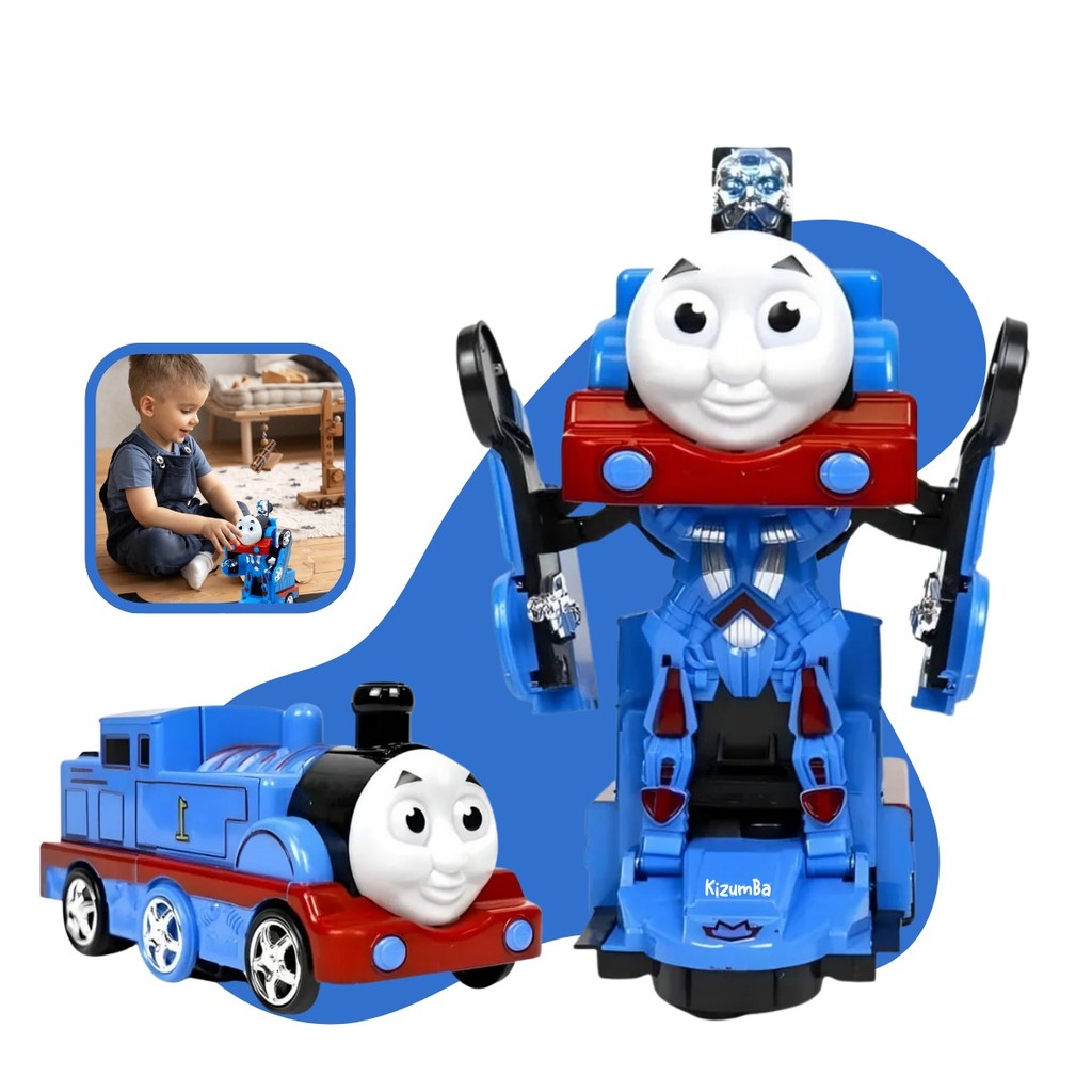 Trenzinho Thomas Vira Robô Transformers Com Luz Som E Música Infantil Interativo Bate Volta Kizumba em Oferta na Shopee