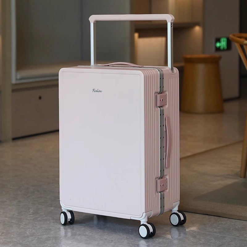 Bagagem larga rosa 67cm 26 embarque 2026 novo estilo meninas bagagem de couro de viagem de alto valor 24