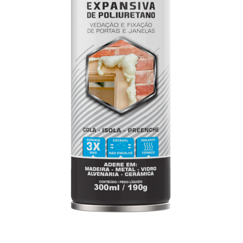 Espuma Expansiva de Poliuretano 300ml 190gr Mundial Prime MP10 · foto 2