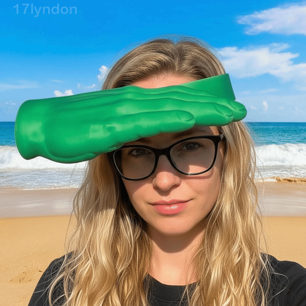 LYNDON Palm Sun Visor Bandana , PLA Destacável Engraçado Mão Chapéu De Sol , Proteção Solar À Prova Dwaterproof Água Pec