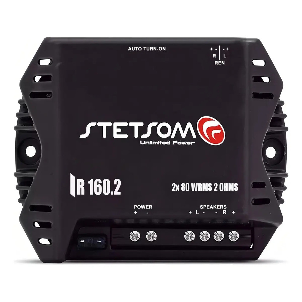 Módulo Amplificador Stetsom Iron IR 160.2 2 Canais 160W RMS Som Automotivo Carro Mini 12V