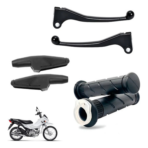 Kit Manete Freio/embreagem+ Manoplas Com Guarda Po Honda Pop