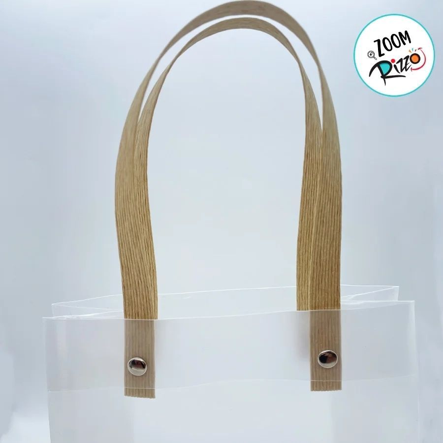 Sacola Transparente Fosca com Alça de Fibra - 20x17x8,5cm - 10 unidades - Rizzo · foto 2