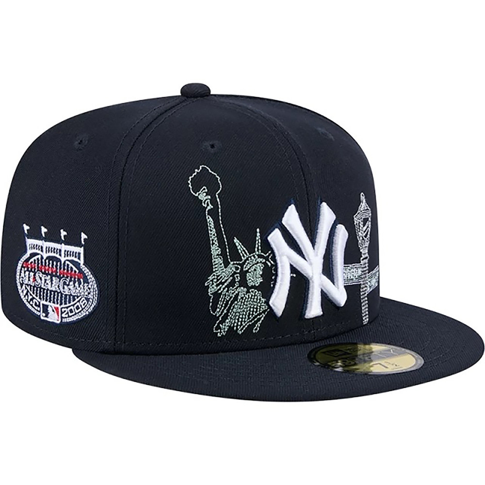 Boné New Era 59fifty New York Yankees State Stitch Marinho