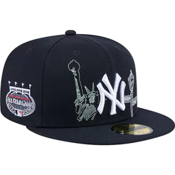 Boné New Era 59fifty New York Yankees State Stitch Marinho
