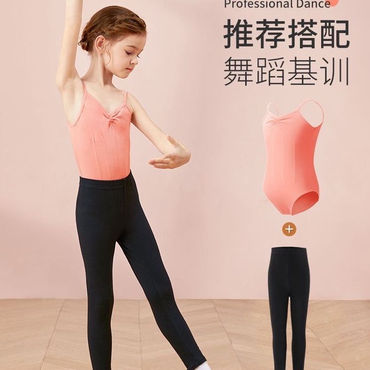 Calças de dança infantil calças de prática de balé preto magro cortado calças de balé dança calças infantis Leggings