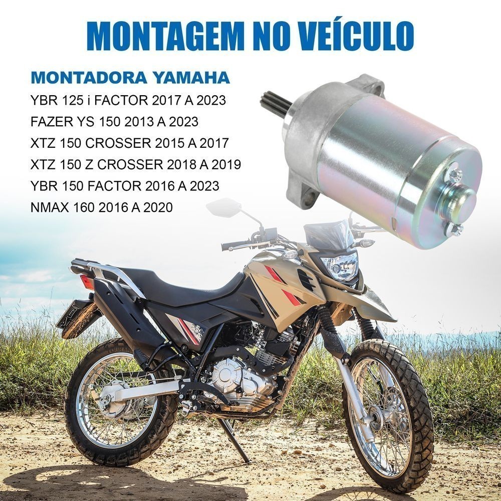 Motor partida arranque Fazer 150 Factor 150 Crosser 150 · foto 2
