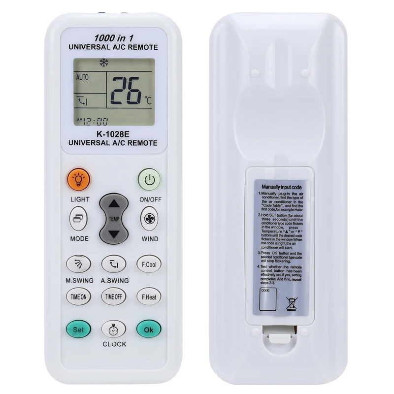 Controle Remoto Universal para Ar Condicionado LG Gree Midea Toshiba Haier Daikin Hitachi Sharp Panasonic Sanyo Hisense