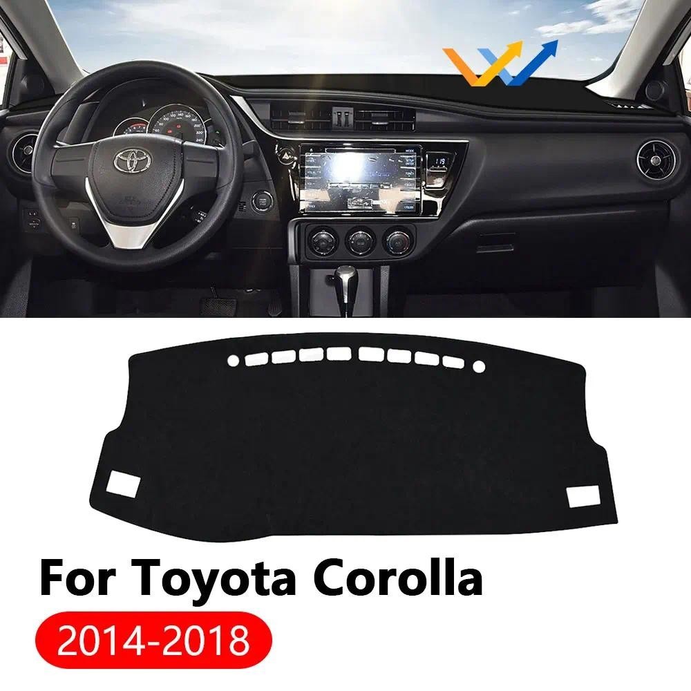 Para Toyota Corolla E170 E160 2014-2018 Tapete De Couro Antiderrapante Painel Capa Almofada Pára-Sol Dashmat Acessórios