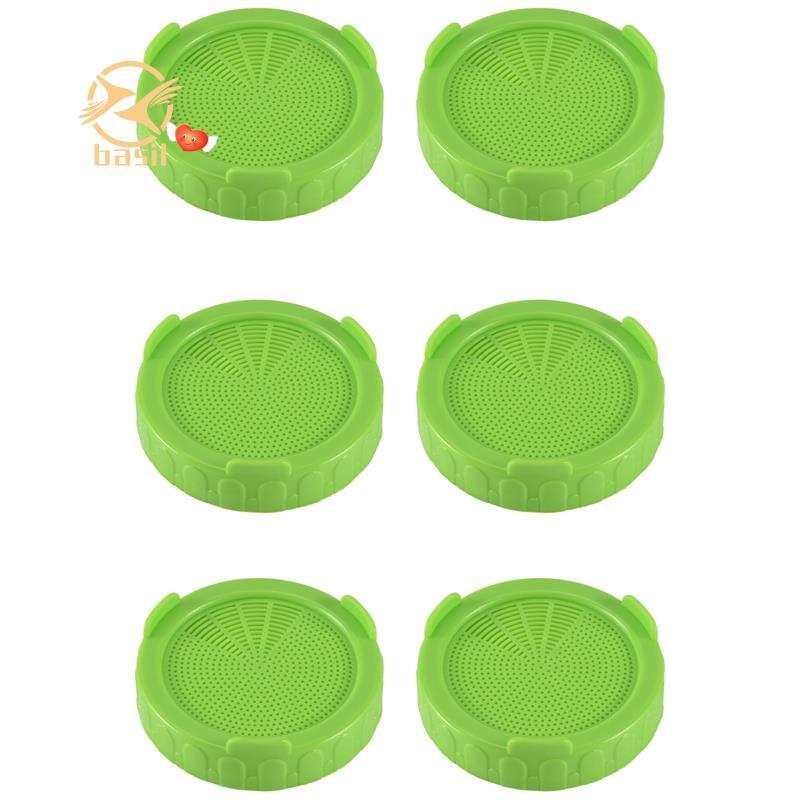 [Desconto B] 6 Tampas De Filtro De Jarra De Germinação-Kit De Tela De Frasco De Boca Larga-Para Cultivo De Feijão , Bróc
