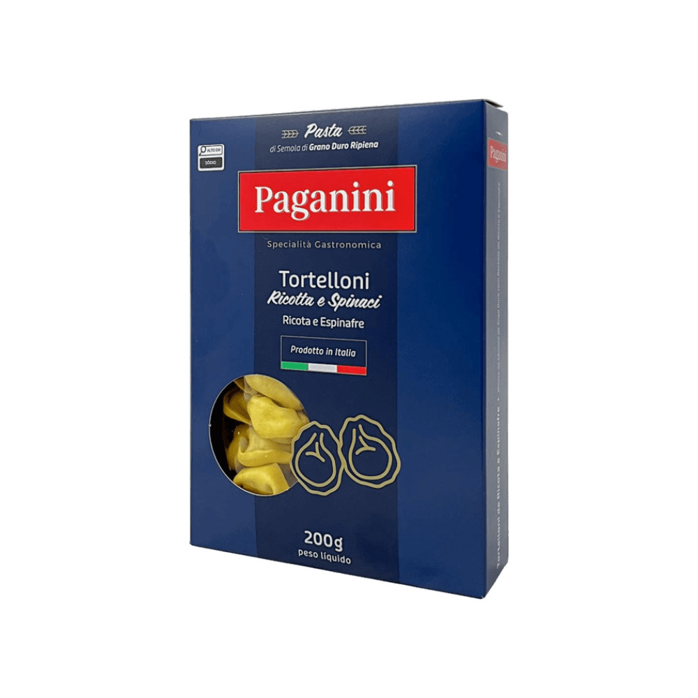 Macarrão Italiano Tortelloni Ricotta e Espinafre Paganini 200g