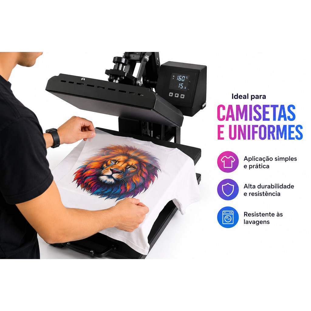 Detalhes do Filme DTF Têxtil 57cm x 1 Metro Alta Qualidade Para Personalização