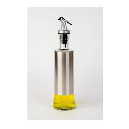 Galheteiro Vidro 300ml Dosador Inox Azeite Vinagre Cozinha Design Funcional
