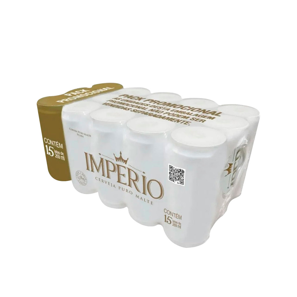 Pack Promocional com 15 un. Cerveja Império Puro Malte Lata 269ml