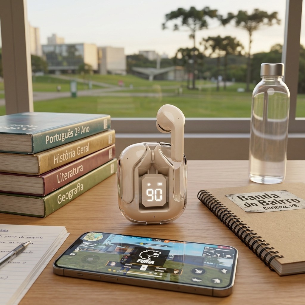 Fone Bluetooth Sem Fio Air31 TWS Envio Imediato Do Brasil Fone Cristal Com Touch Microfone Visor Led Oferta Dia