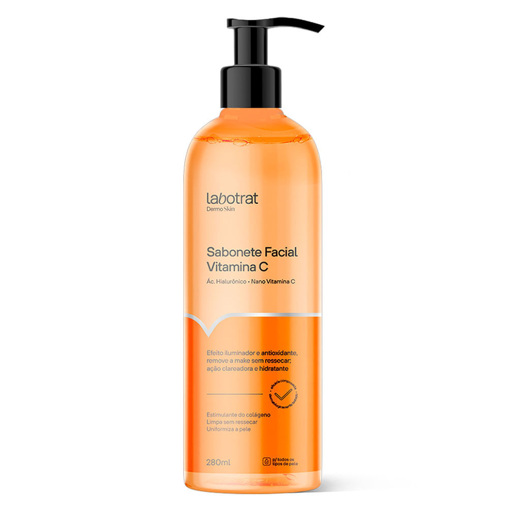 Sabonete Facial Vitamina C Labotrat DermoSkin para Todo os Tipos de Pele 280ml
