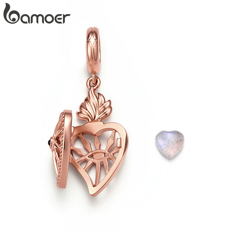 Bamoer Encantos Pingente O Coração Da Virgem Maria Acessórios Pulseira DIY Para Presente Feminino