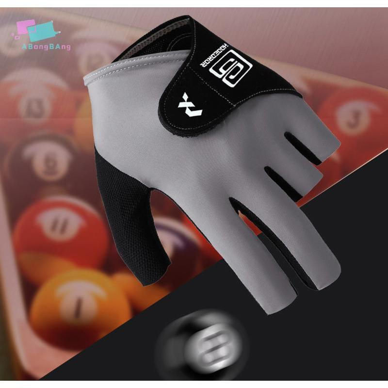 Abongbanghn 1Pc Luva De Bilhar Mão Esquerda Snooker 5 Dedos Antiderrapante Respirável Luvas De Treinamento Para Homem E