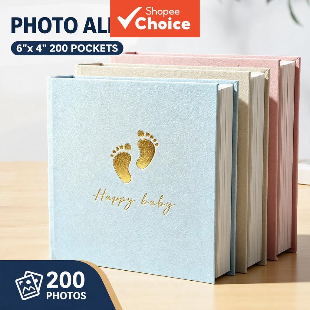 Álbum De Fotos De Pano Flocado Colorido Macaron Carimbo Quente Coração Rose Tree Pegada Design Com Espaço De Diário Para