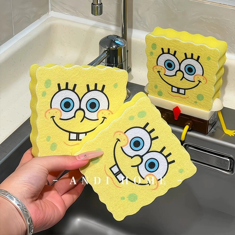 Esponja mágica melamina Bucha tira manchas Bucha não risca Bob Esponja Calça Quadrada Esponja de Lavar Louça Ferramenta