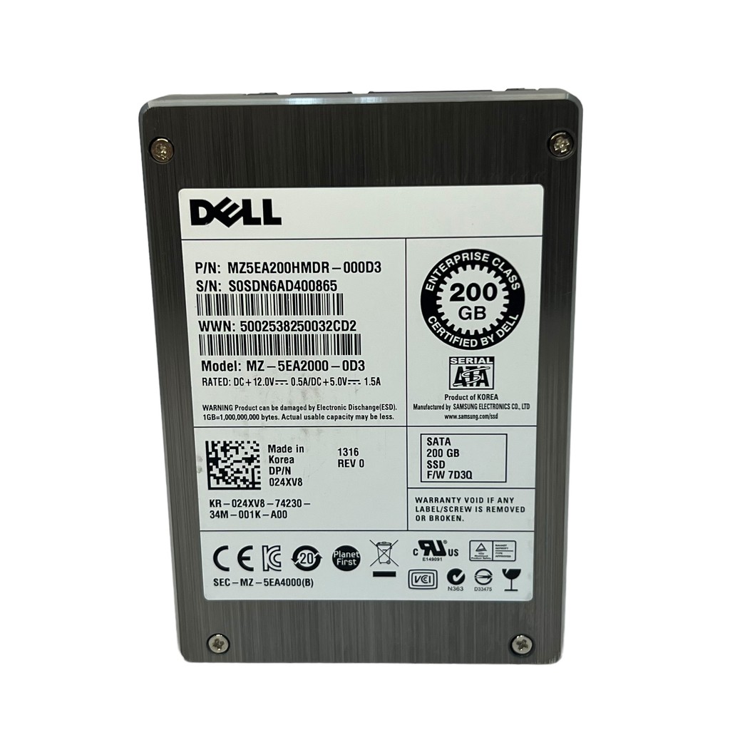 Ssd Dell Interprise 200gb Dell Mod. Mz-5ea2000-0d3 Dell Interprise