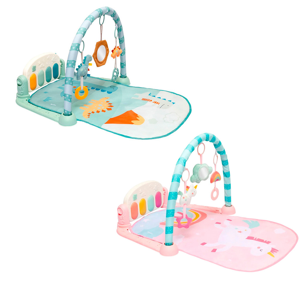 Tapete De Atividades Com Piano Magic Unicórnio Dino Buba em Oferta na Shopee