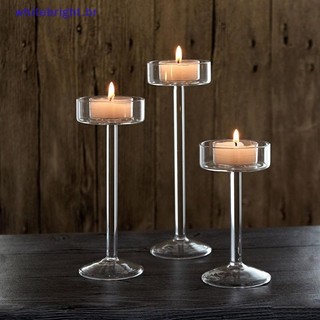 Conjunto De Castiçais De Vidro Com 1 Peça , Suporte Para Velas Tealight , Decoração De Casa , Peças Centrais De Mesa De 