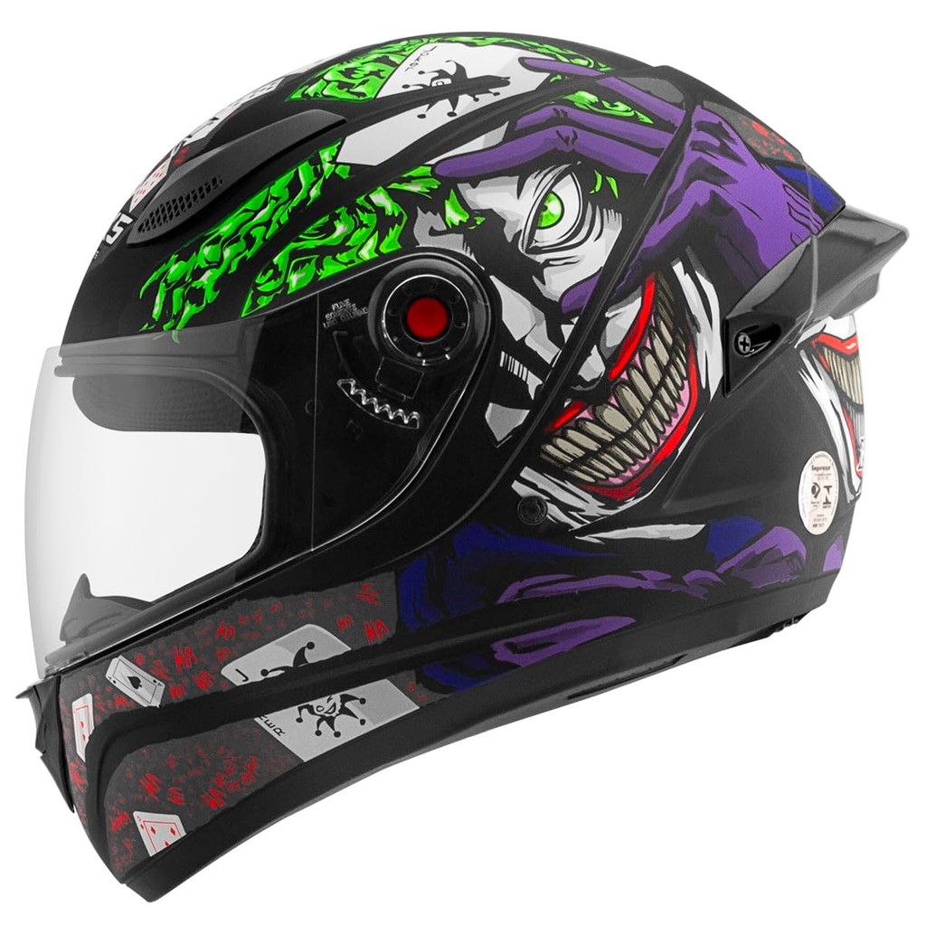 Capacete Mixs Fokker Joker Fosco Motoqueiro Proteção