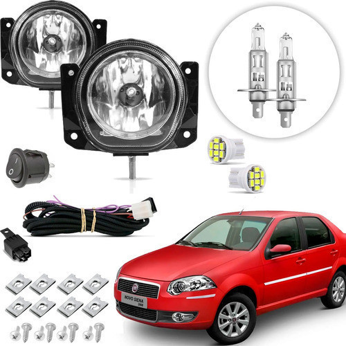 Kit Farol Neblina Siena El 2013 14 15 16 17 18 19  Completo em Oferta na Shopee