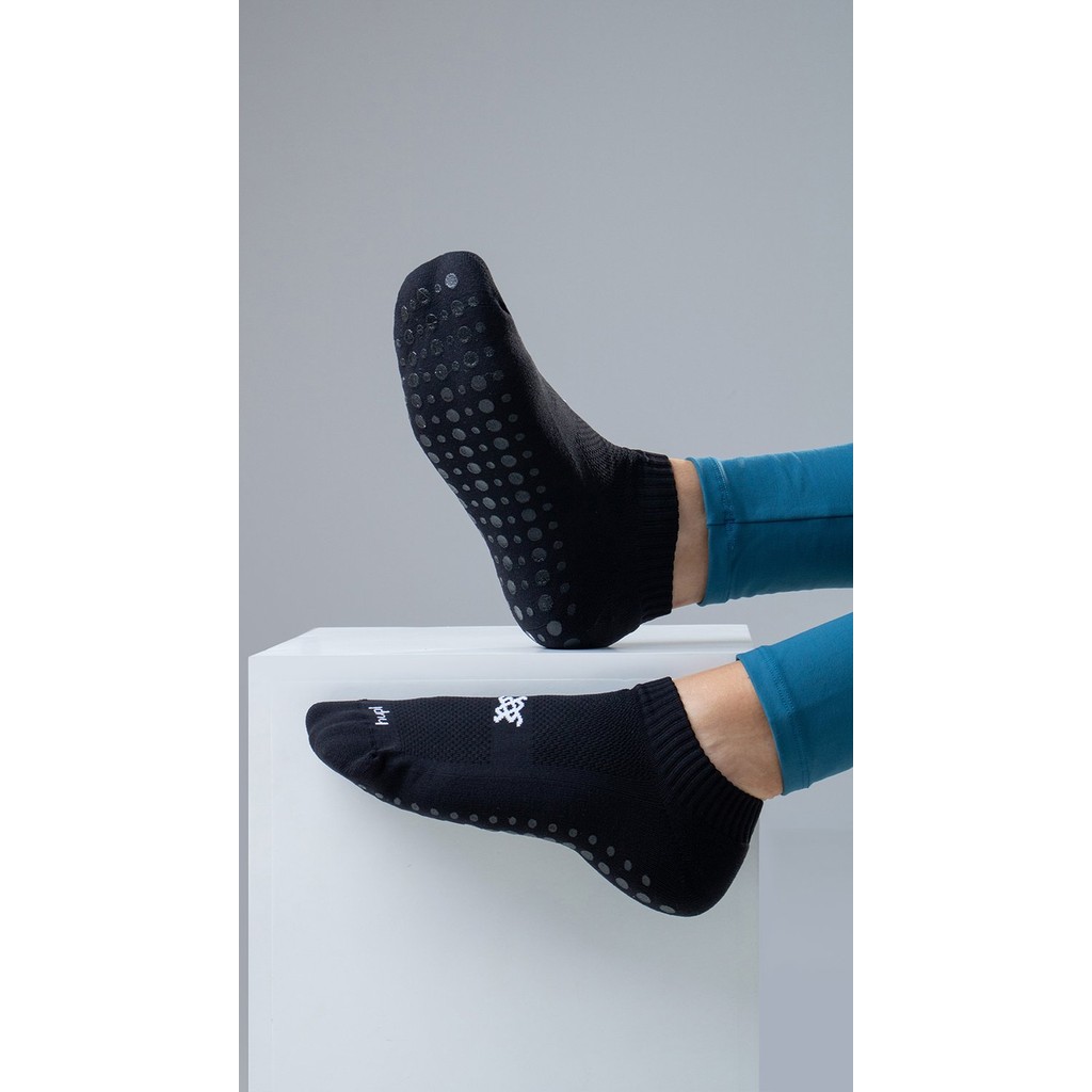 Meia para Pilates HUPI Preto 1 Par - Tamanho 36-42 Solado Antiderrapante em Oferta na Shopee