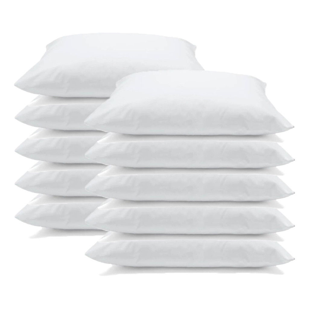 Kit de fronhas impermeáveis brancas 50x70 cm para capa de travesseiro antiácaro