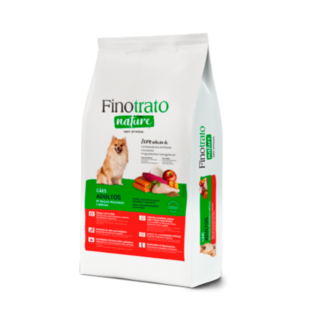 Ração Finotrato Nature Cães Adultos de Raças Pequenas e Médias 10,1kg