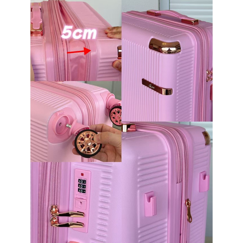 2 Malas de Bordo Viagem(8kg+12kg) + 1 Frasqueiras. Com Zíper Expansível Rodinhas 360 Removíveisn Bagagens de mão — imagem 2 de 2