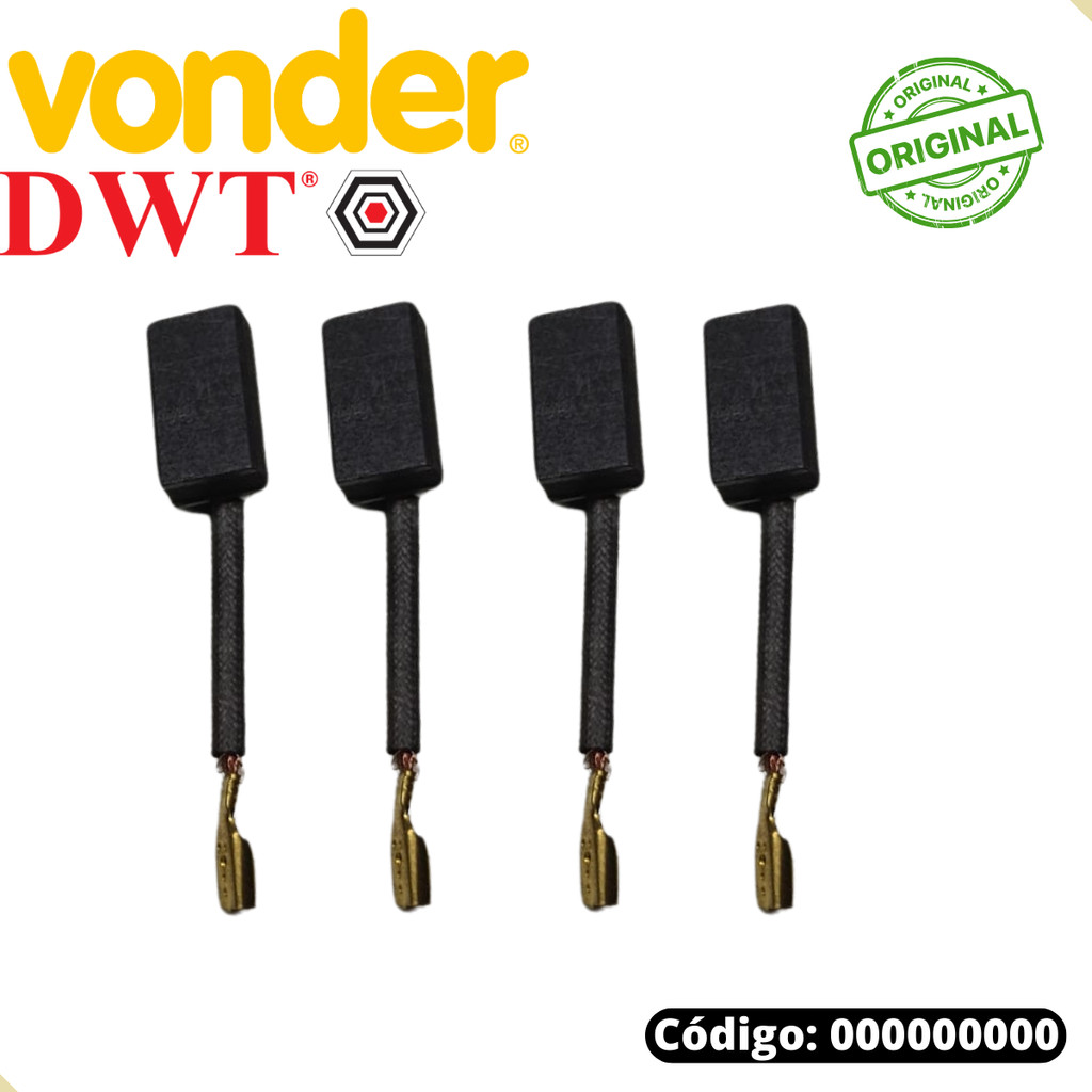 Dois Pares Escova De Carvão 5x8x14 P/ Politriz Vonder Pav470