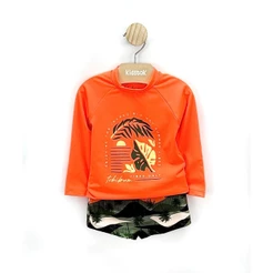 Conjunto Menino Camiseta e Sunga Proteção UV Coqueiros - Kamylus