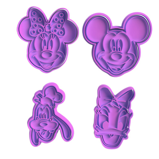 Cortador Marcador Disney Mickey Minnie Pateta Margarida - Pasta Cookie
