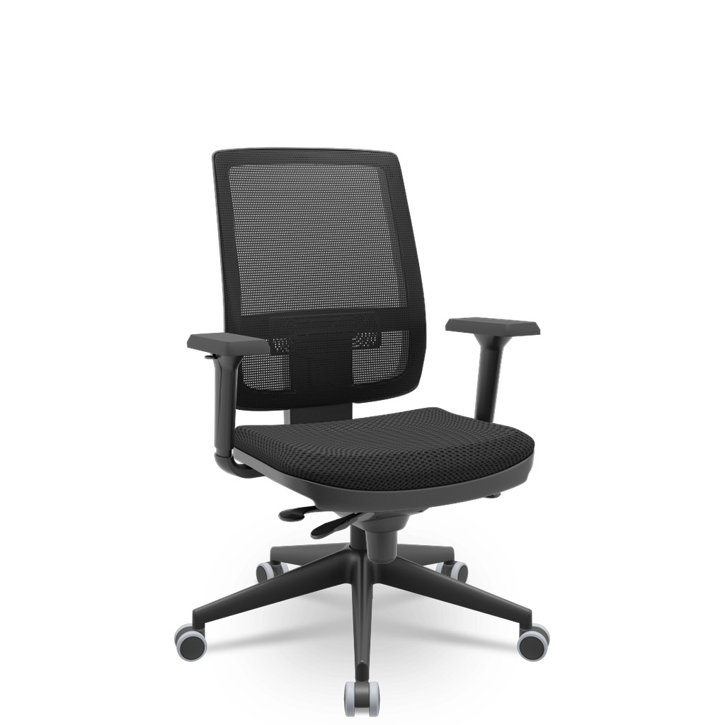 Cadeira Brizza Tela 3D Slider Piramidal Sem Apoio NR17 Plaxmetal Ergonômica Nacional Qualidade